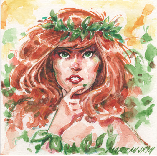 Poison Ivy Original Watercolor Painting